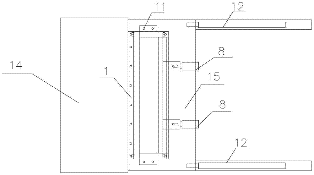 Forward pressing and lateral pushing concrete outer wall hanging plate forming machine and forming method