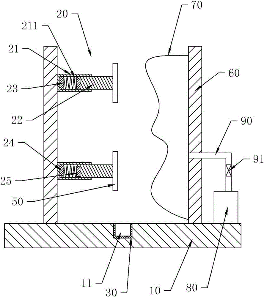 Positioning mechanism for automobile membrane baking