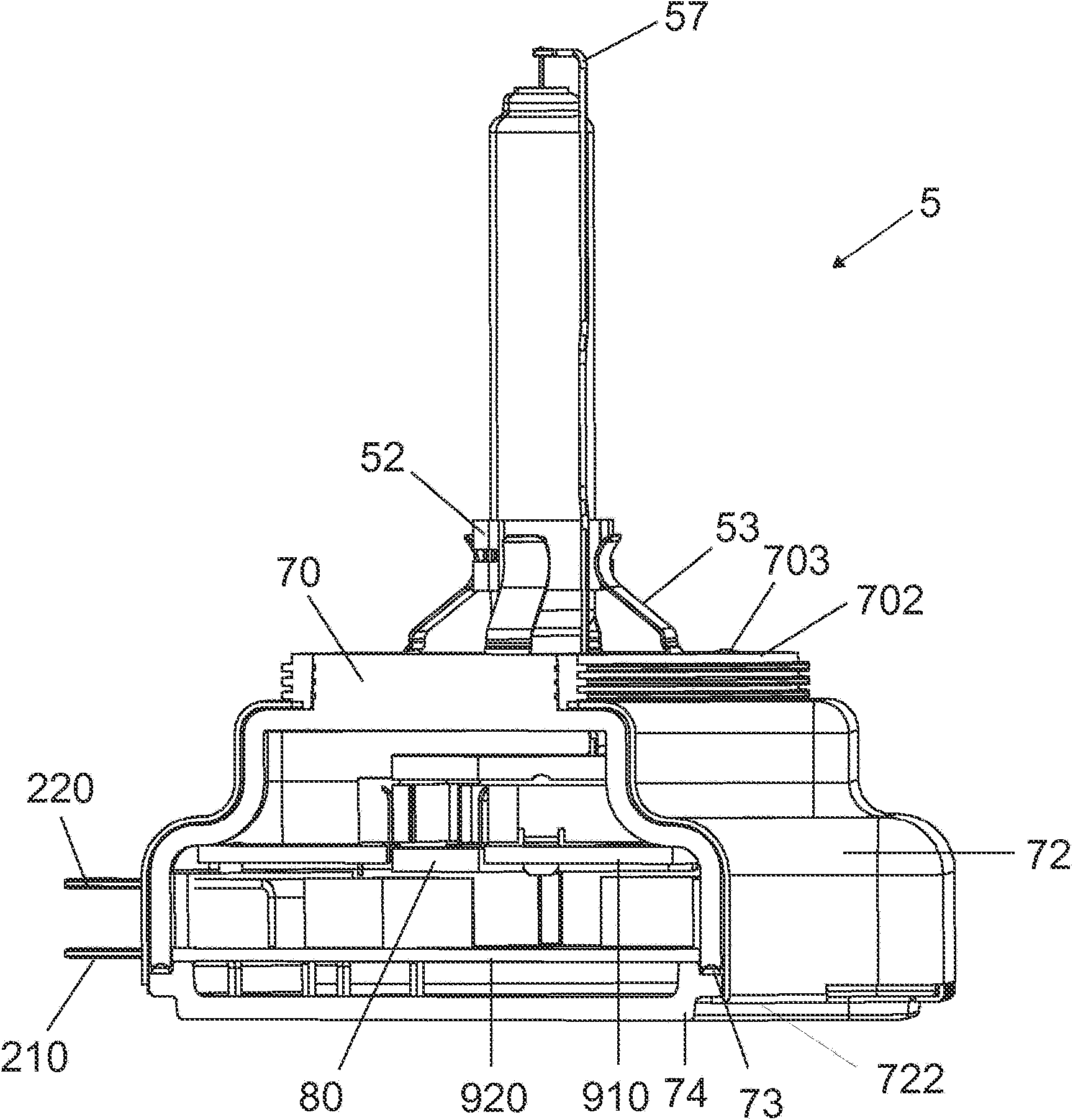 Integrated gas discharge lamp