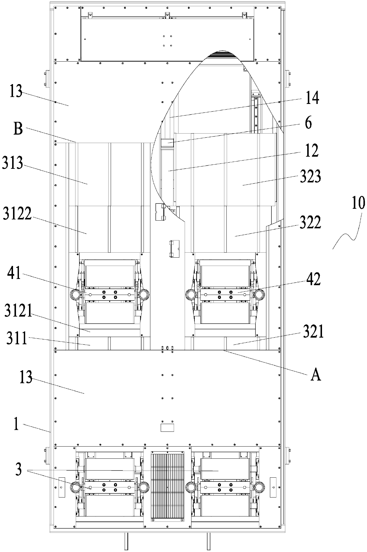 Biaxial brake table and vehicle testing equipment with the same