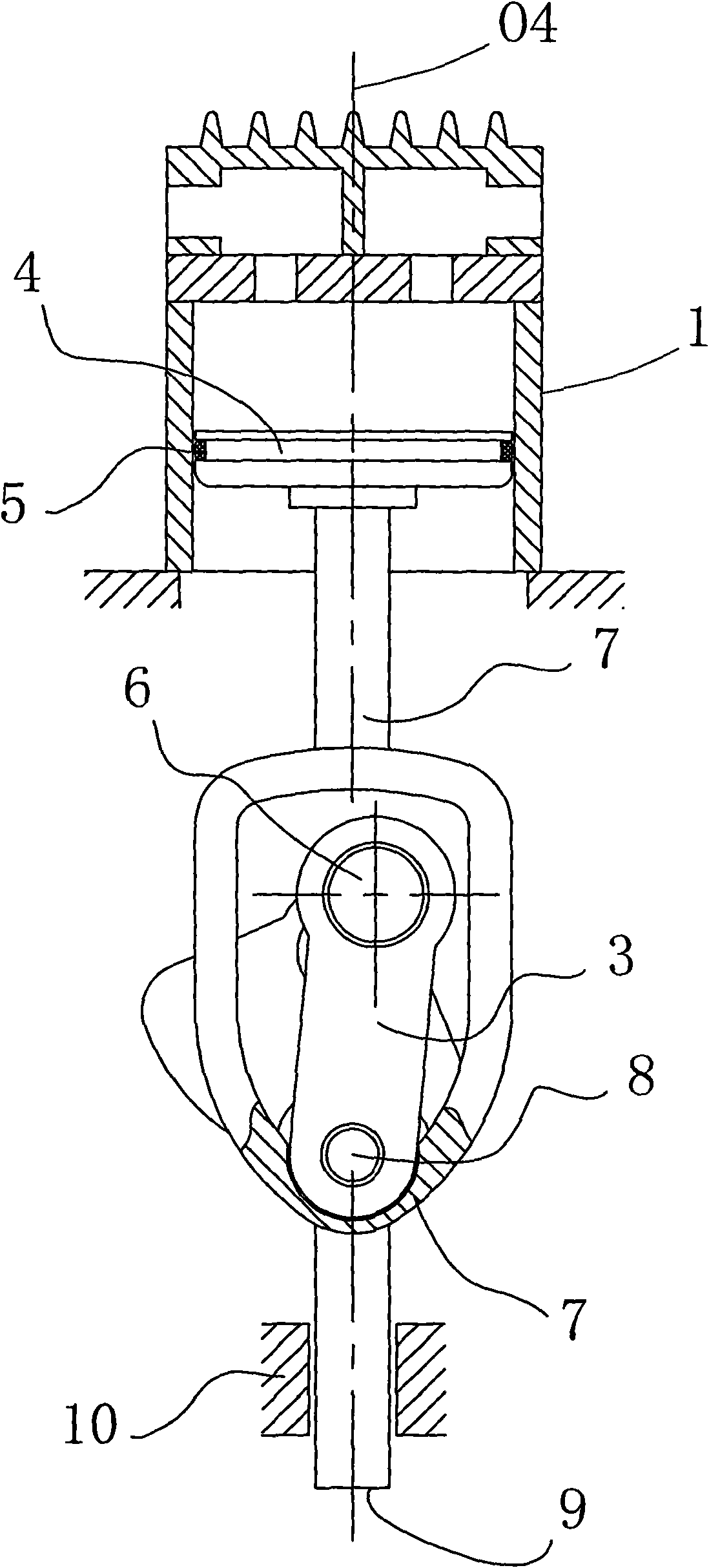 Linear guide device of reciprocating compressor
