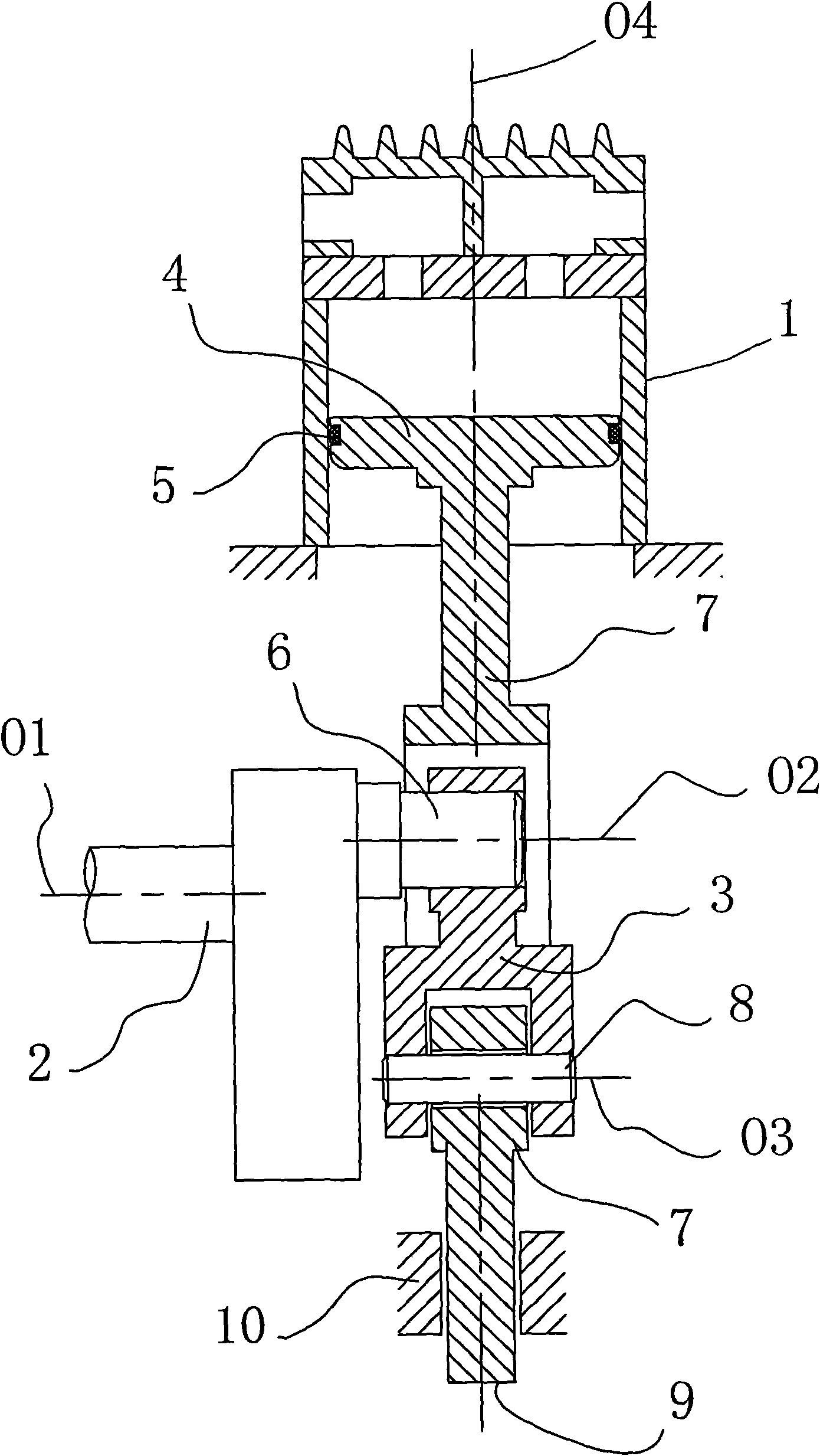 Linear guide device of reciprocating compressor