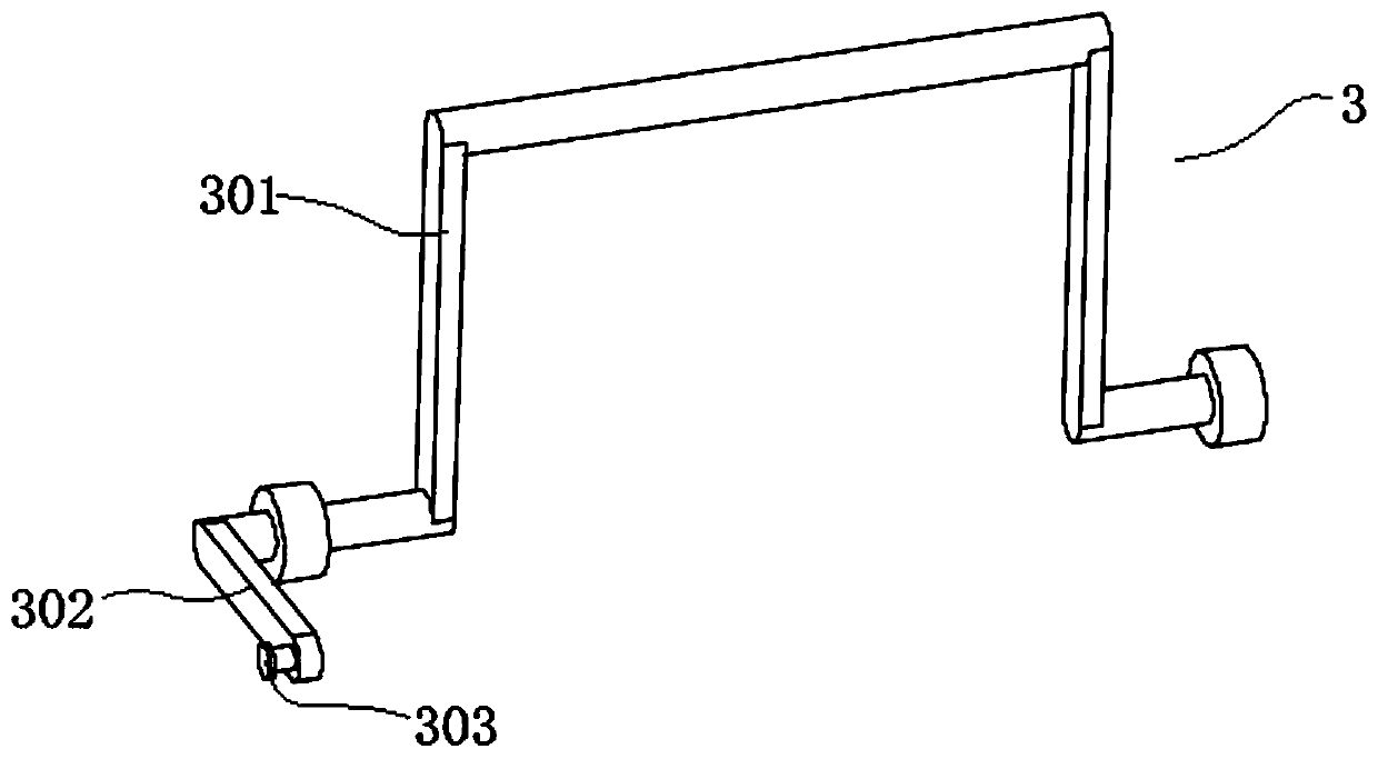 Floor overturning device for wood floor processing