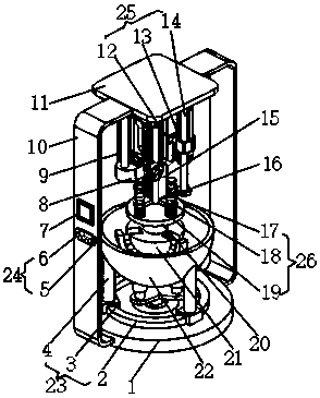 Grinding device for coal based activated carbon