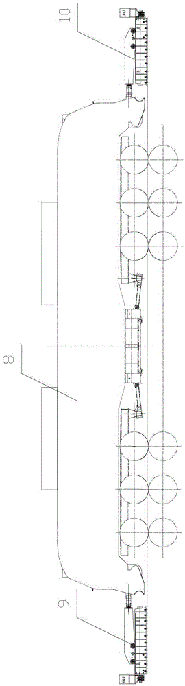 Ground coupler positioning device and system of locomotive test bench