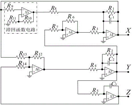 Chua's circuit realized based on hysteresis function