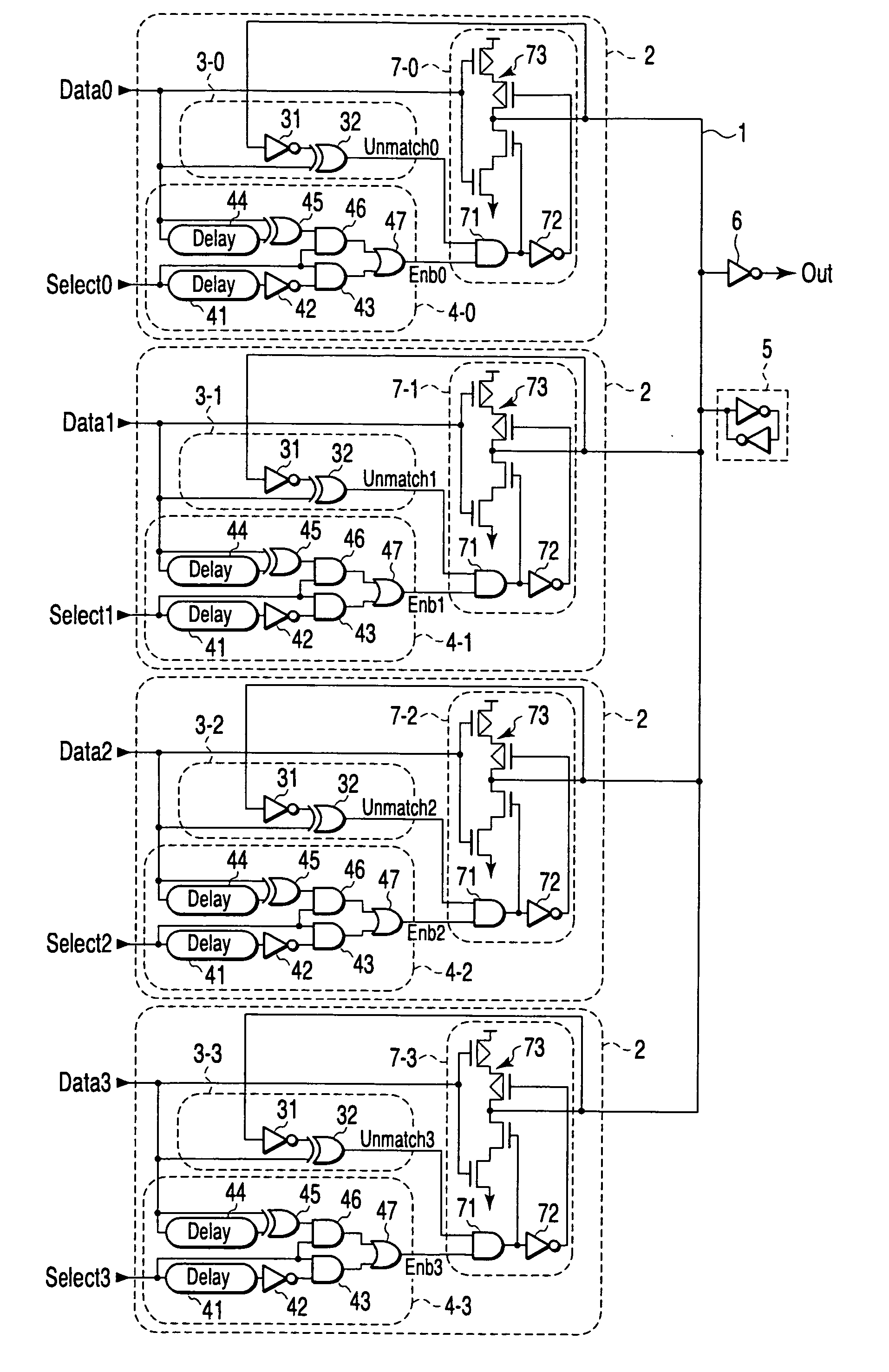 Multiple-select multiplexer circuit, semiconductor memory device including a multiplexer circuit and method of testing the semiconductor memory device