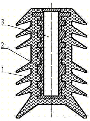 Drillable hollow core well cementing rubber plug