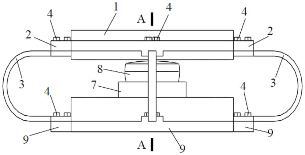 A high-bearing-capacity tension-resistant energy-dissipating shock-isolation device with multiple adjustable sliding surfaces