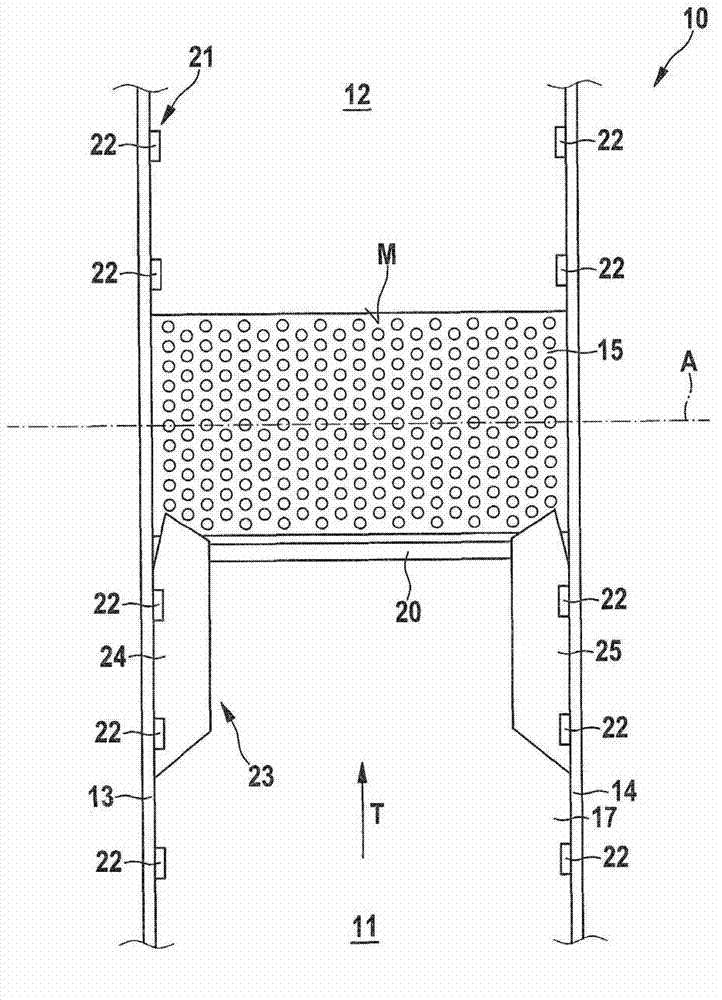 Device for separating materials of varying flowability that are mixed together