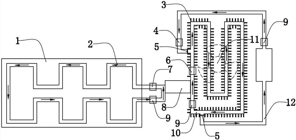 Temperature adjusting system based on mattress