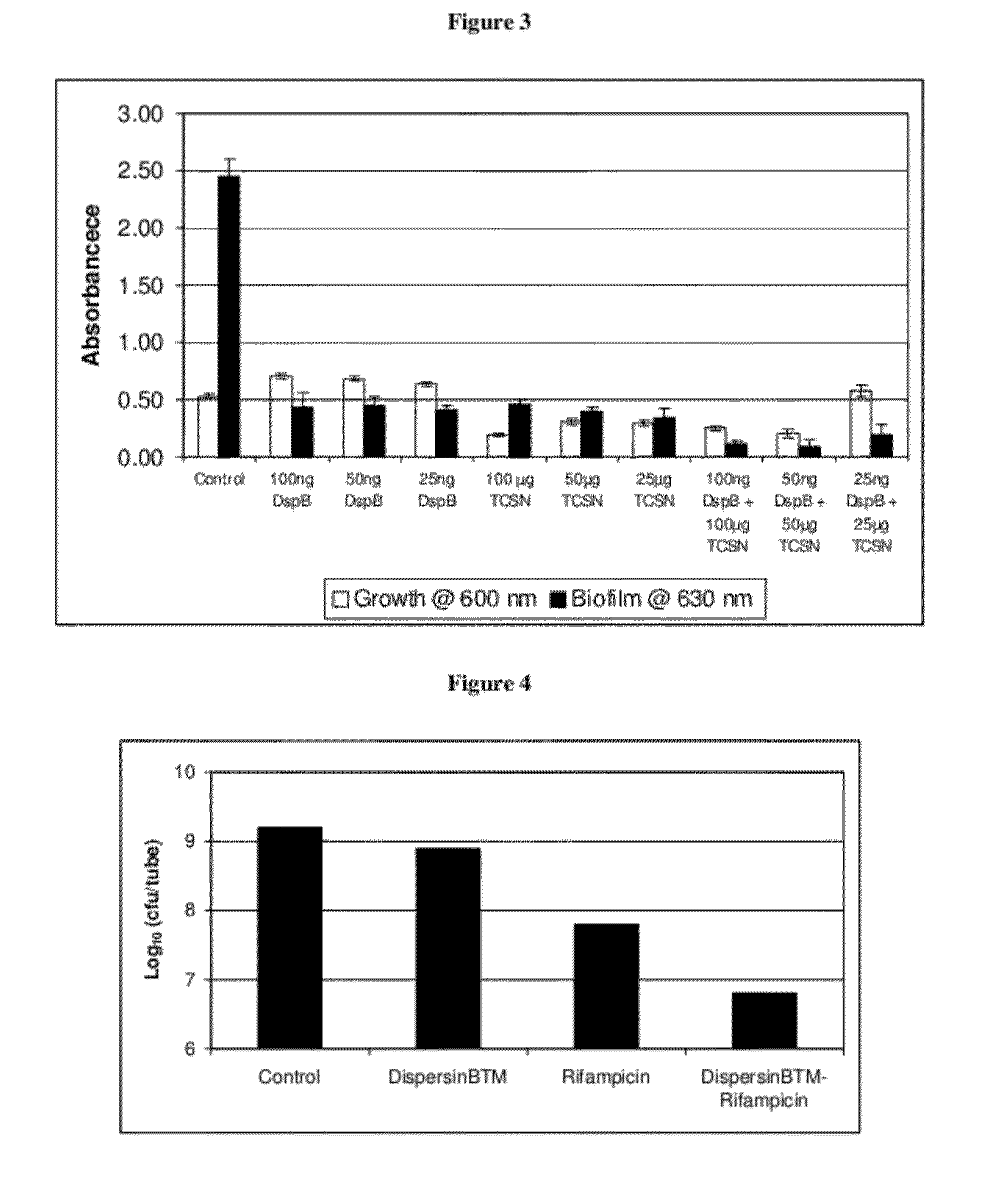 Soluble beta-n-acetylglucosaminidase based antibiofilm compositions and uses thereof