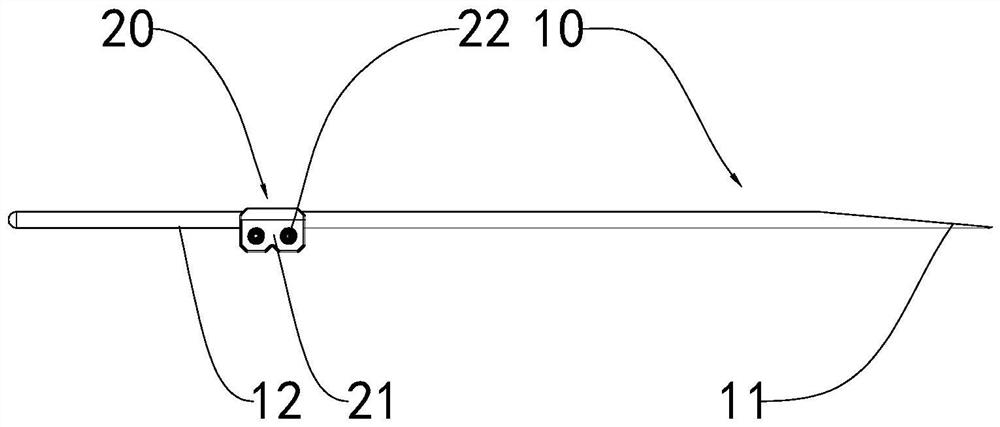 Clavicle intramedullary needle with terminal extramedullary locking function