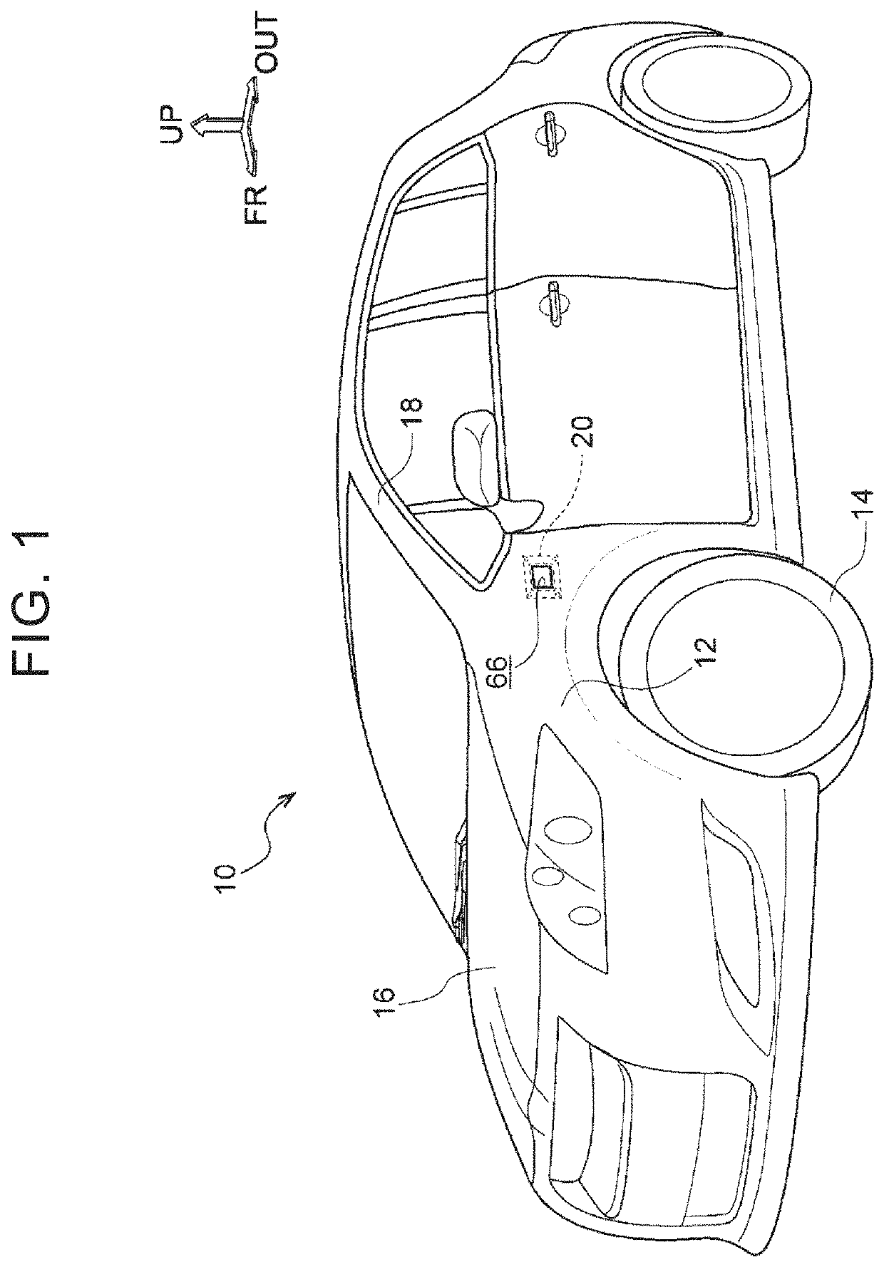 Installation structure for vicinity information detection sensor