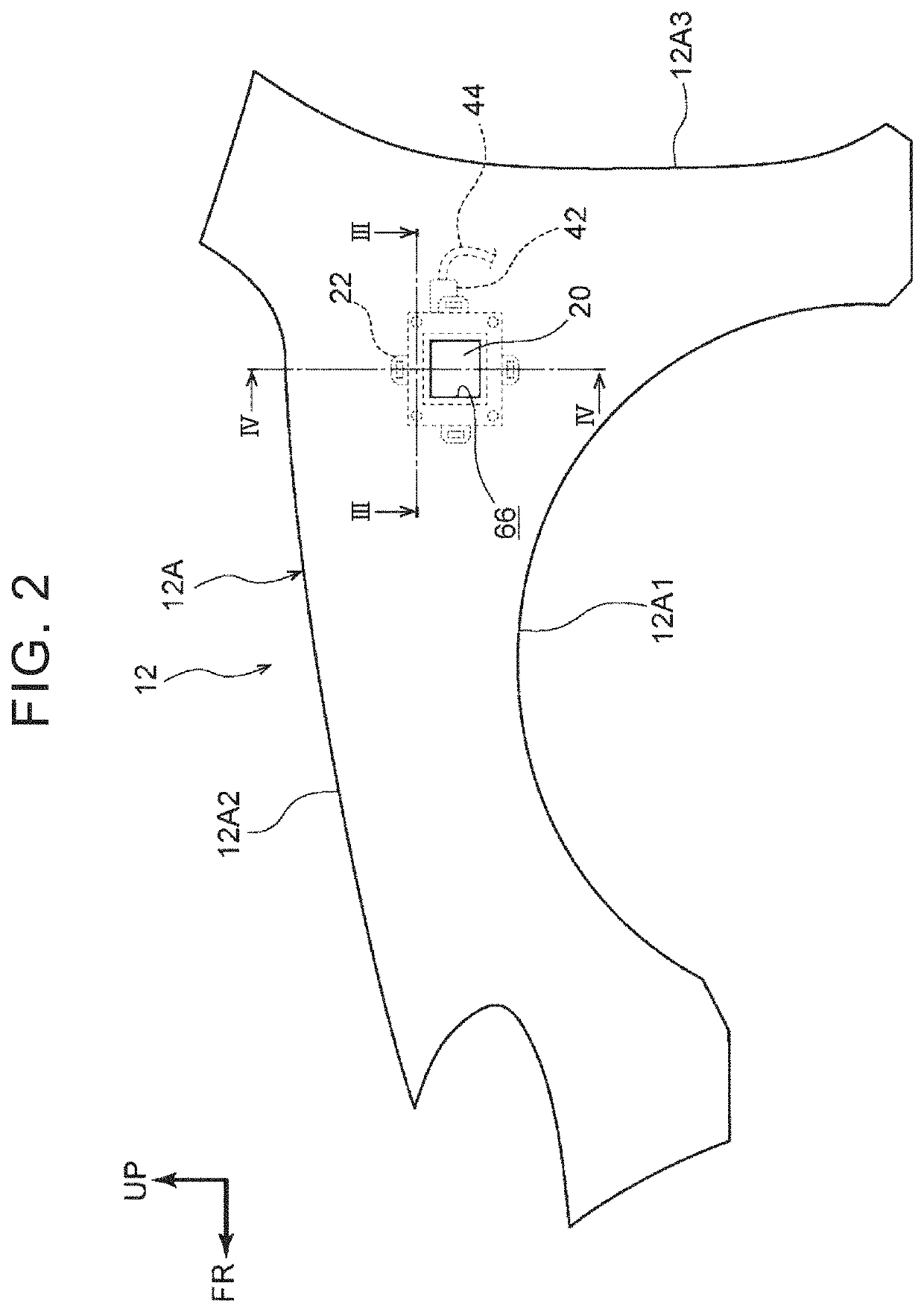 Installation structure for vicinity information detection sensor