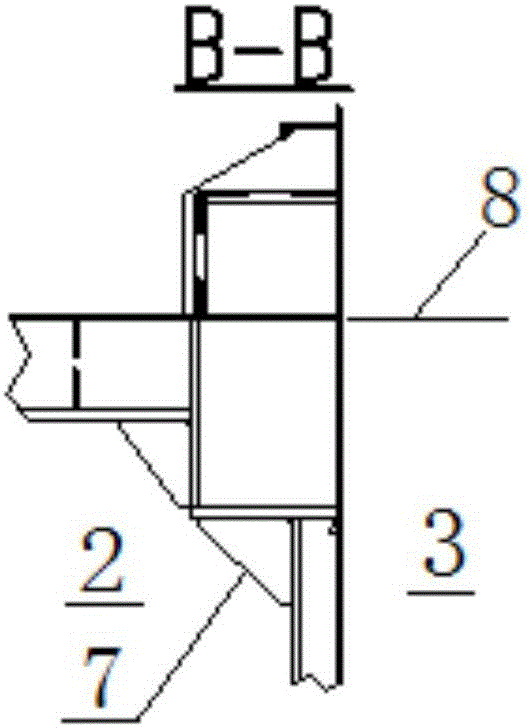 Ship hatch negative corner packaging structure
