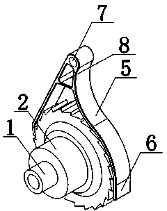 Self-locking type rotary cutting wheel