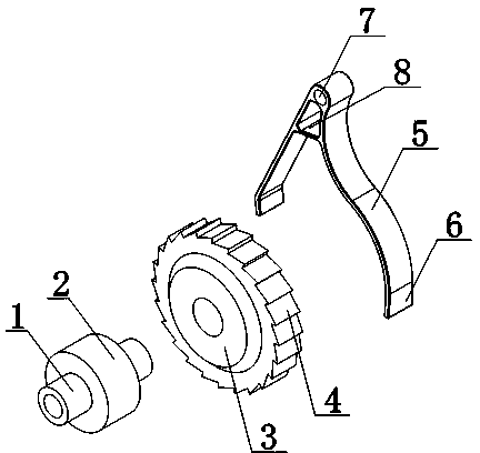 Self-locking type rotary cutting wheel