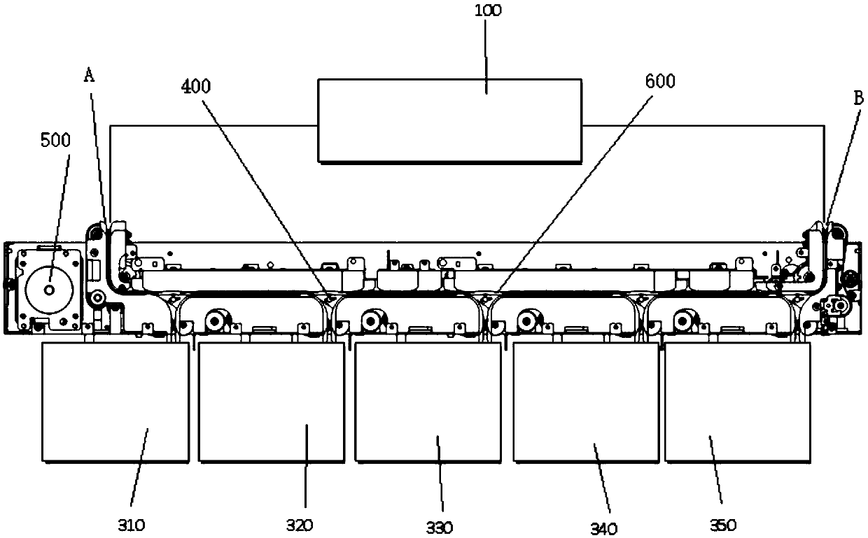 Reversing device for banknote conveying channel