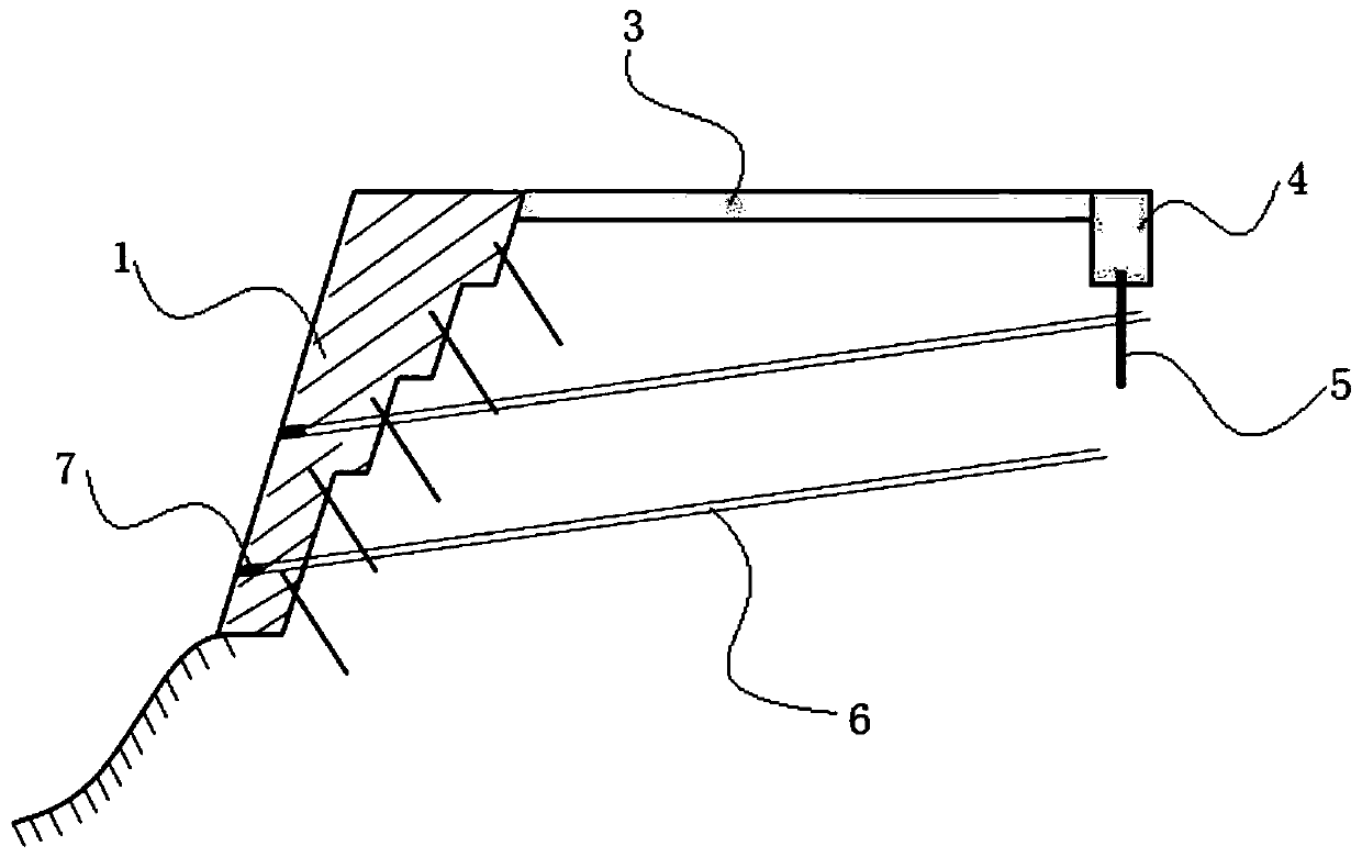 Wall-mounted draining anchor rod barricade structure and construction method thereof