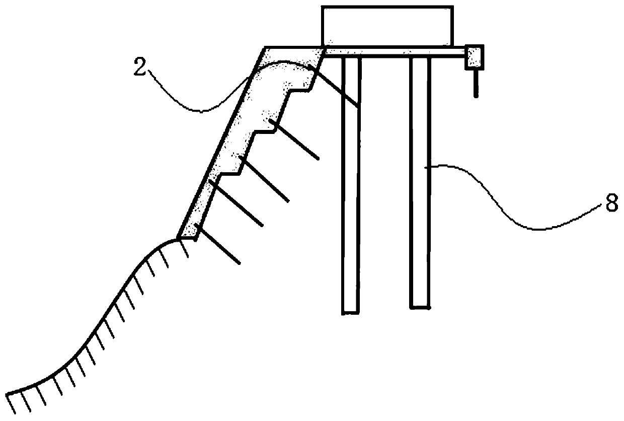 Wall-mounted draining anchor rod barricade structure and construction method thereof