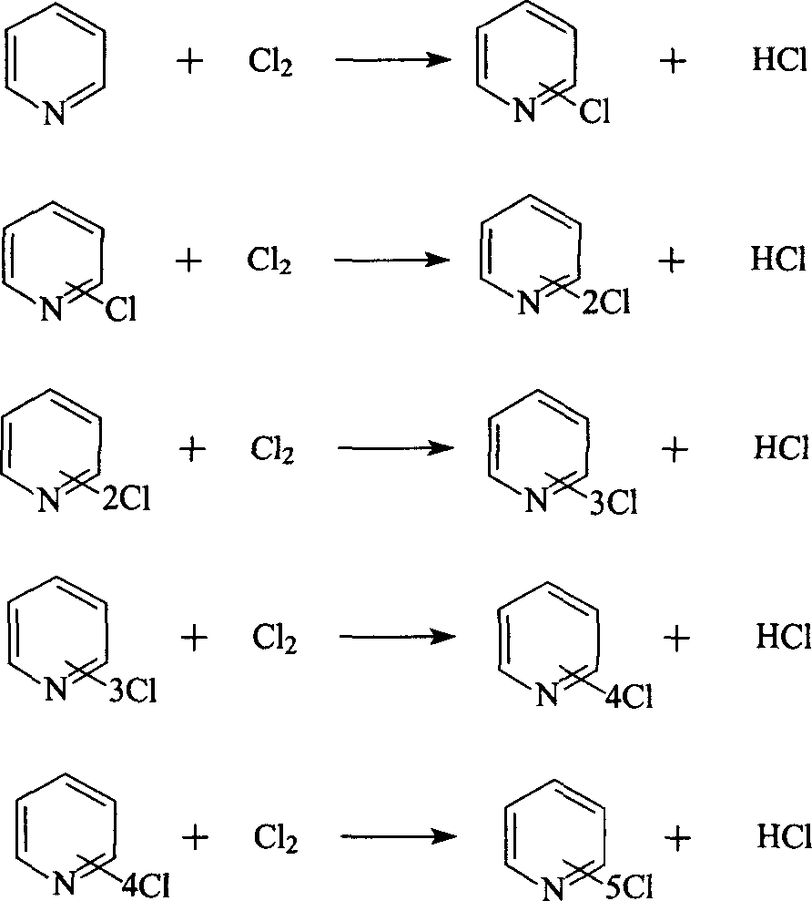 One-step process for producing tetrachloropyridine in high content