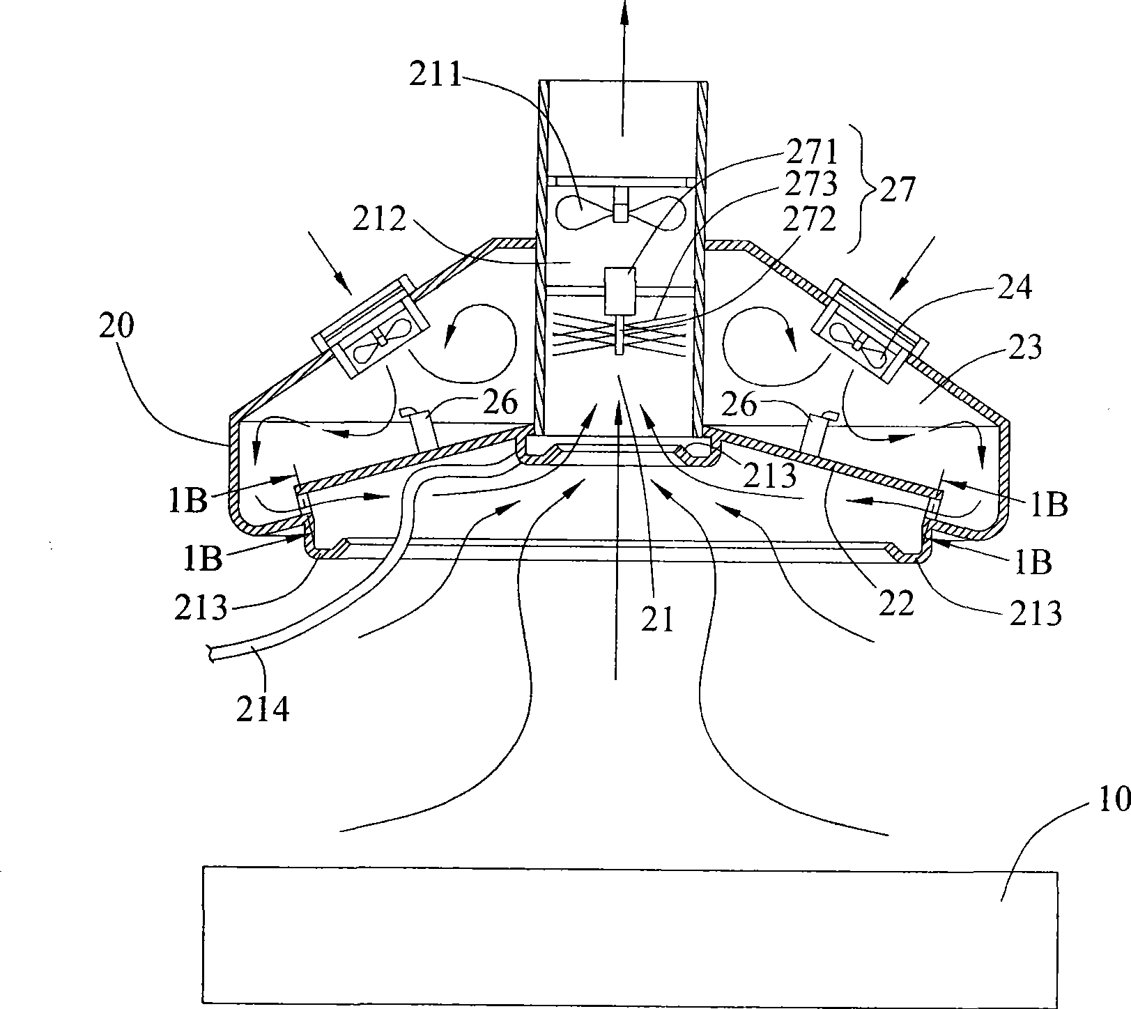 Air particles removing device and method thereof