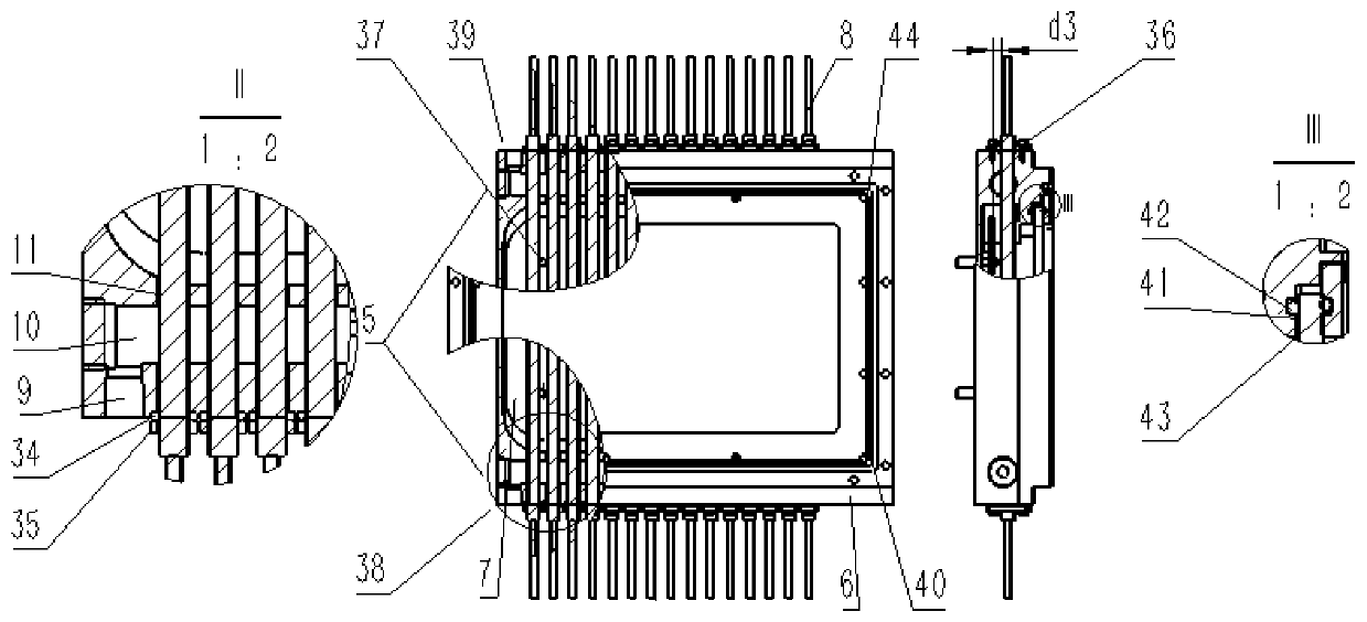 Xenon Lamp Pumped Liquid Cooled Stacked Repetition Rate Chip Amplifier