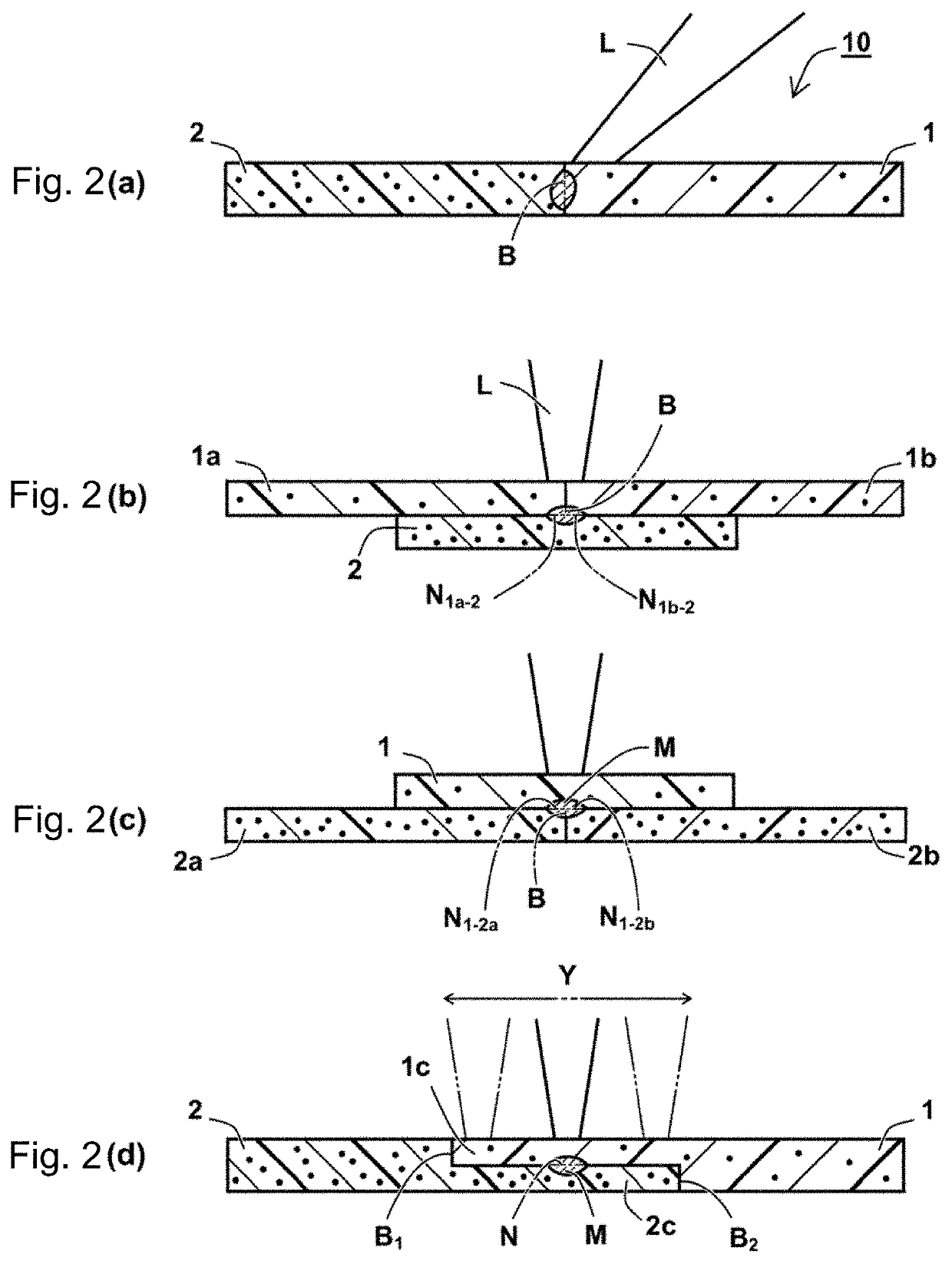 Laser welded body and method for manufacturing same