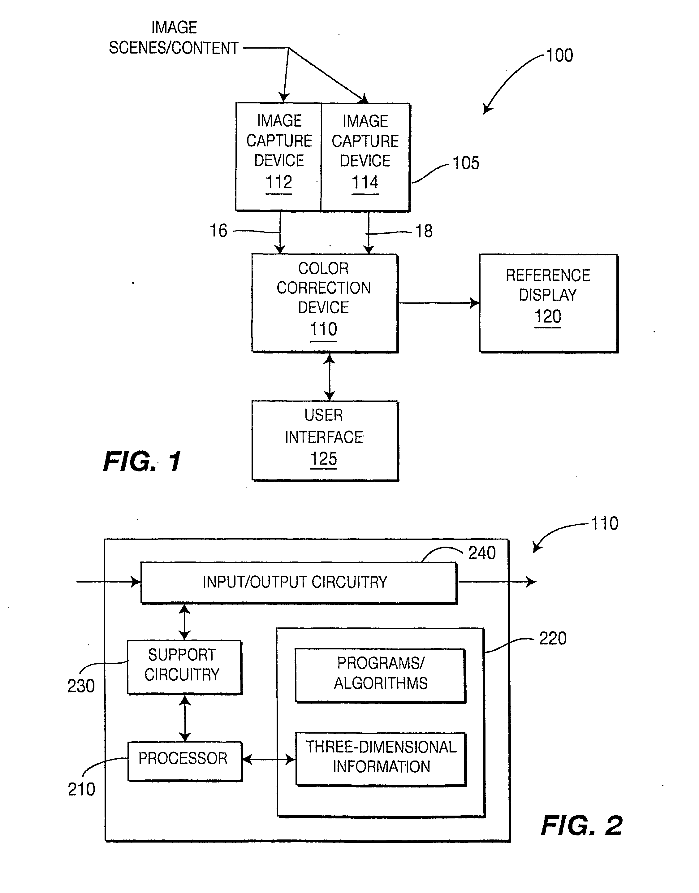 Methods and systems for color correction of 3D images