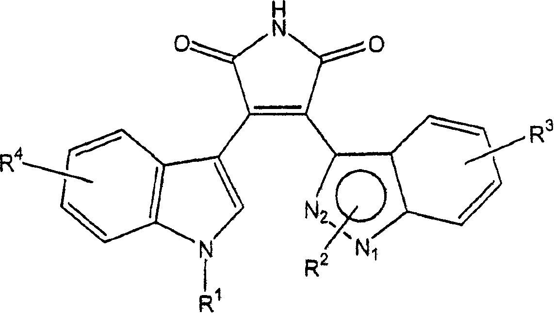 Substituted indazolyl(indolyl)maleimide derivatives as kinase inhibitors