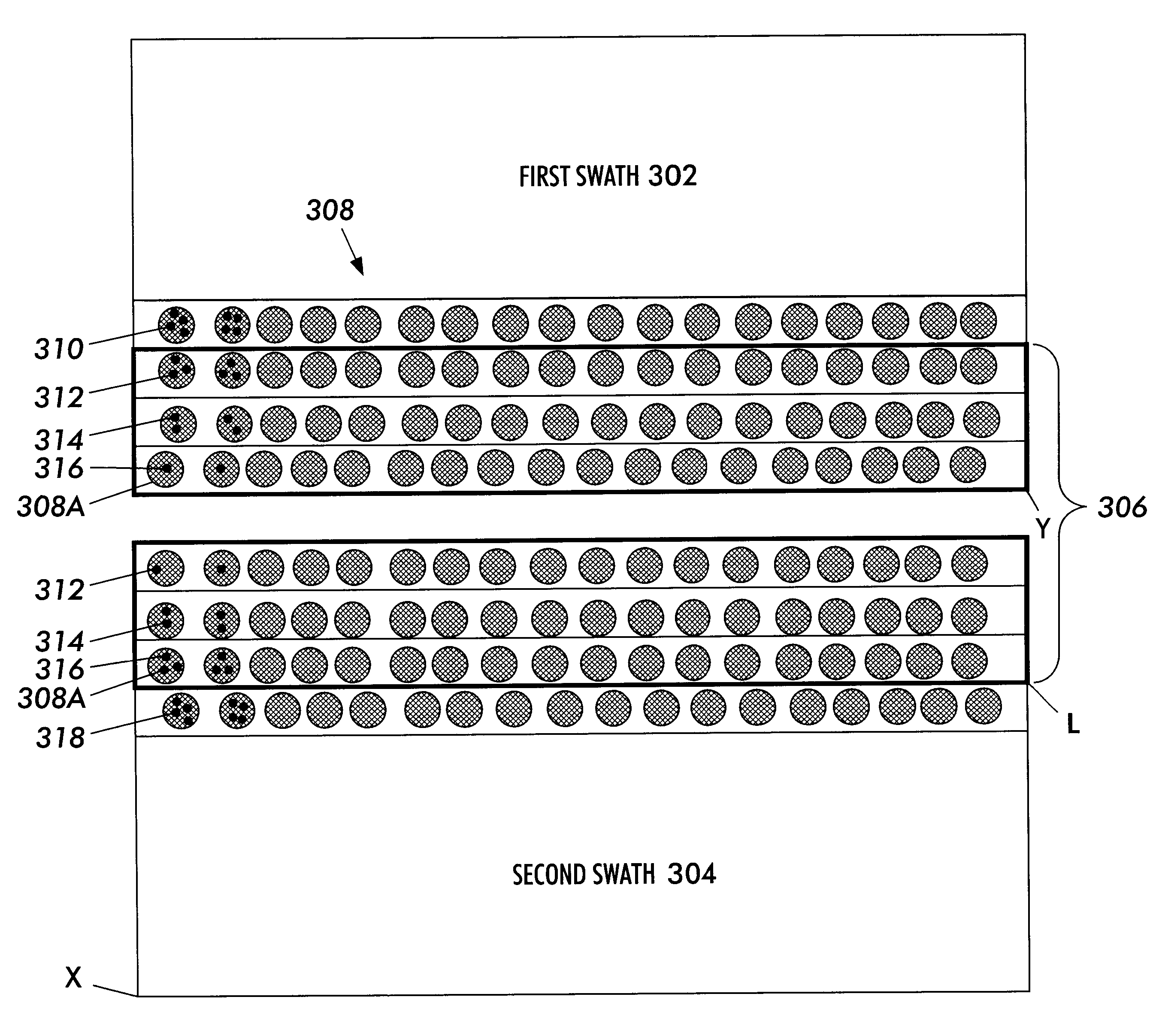 Systems and methods for stitching overlapping swaths
