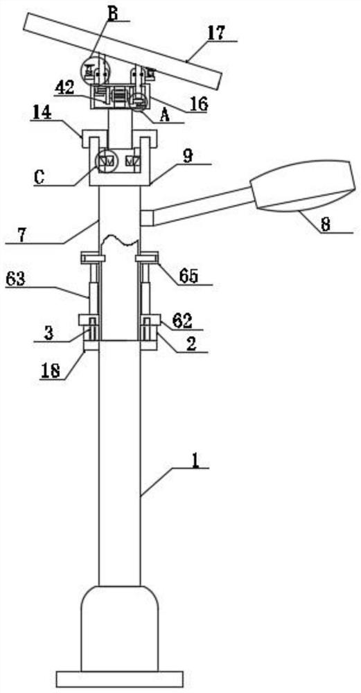 Solar street lamp easy to assemble and assembling method thereof