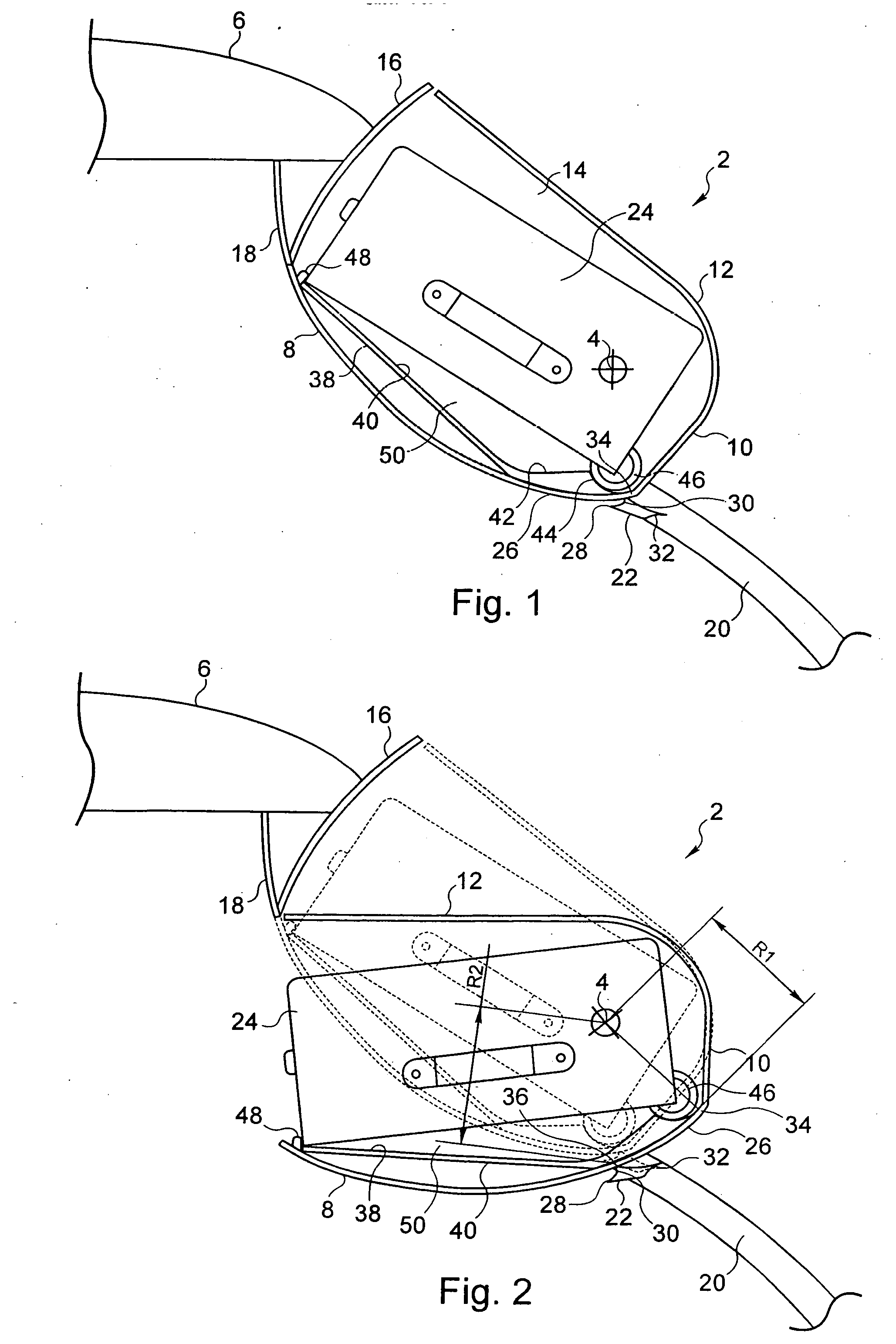 Pivoting baggage rack intended for an aircraft cabin