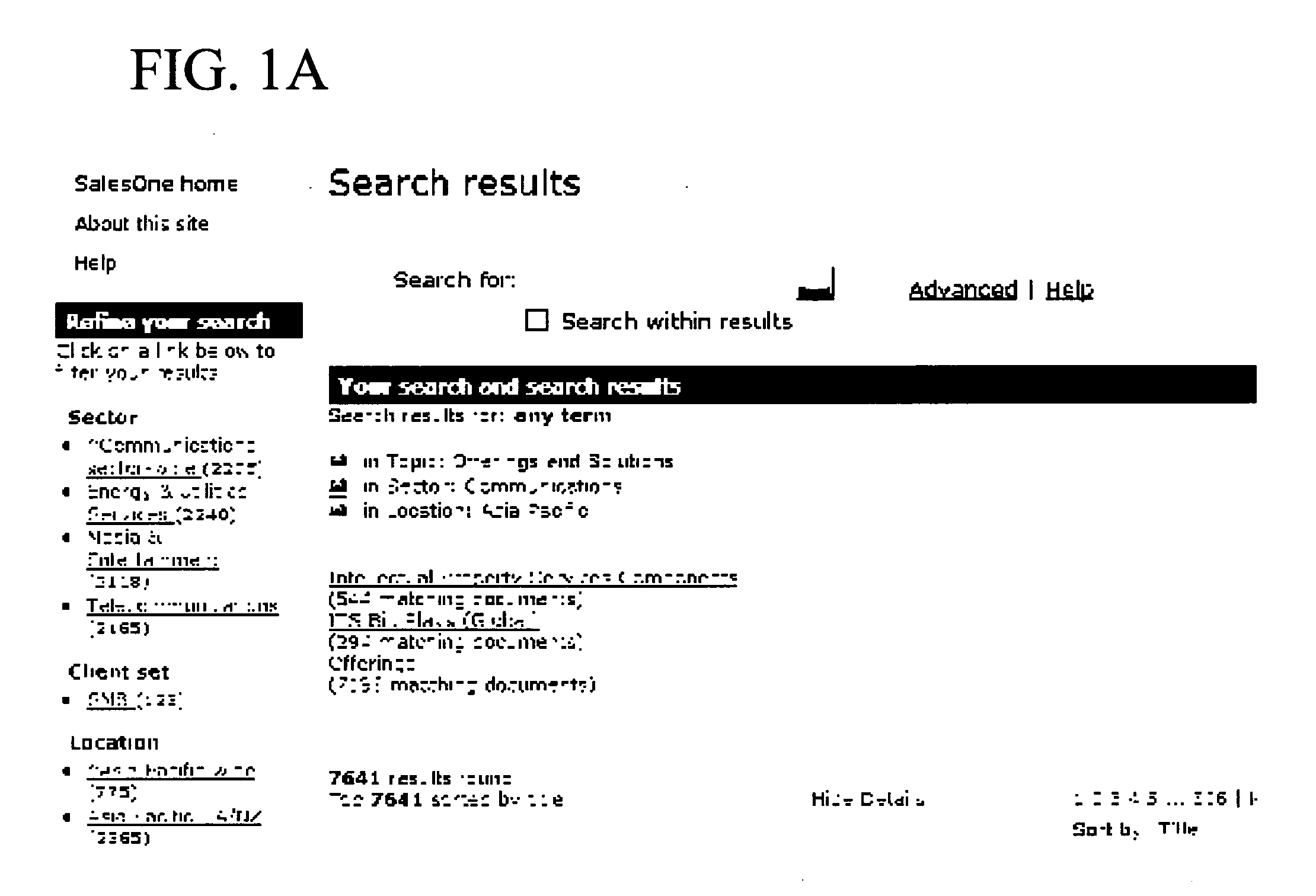 Method for caching faceted search results