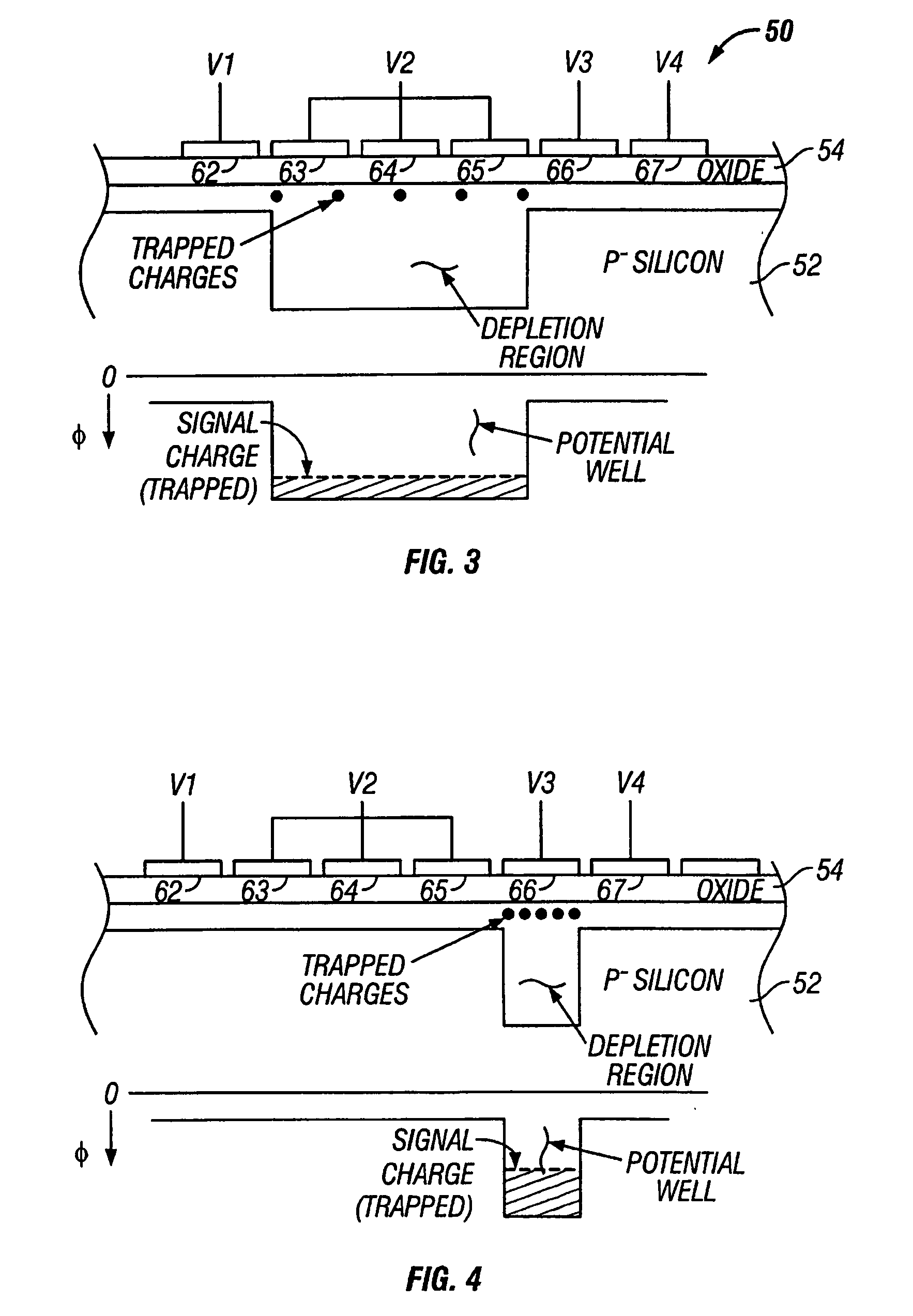 Method and device using CCD-based low noise parametric amplifier
