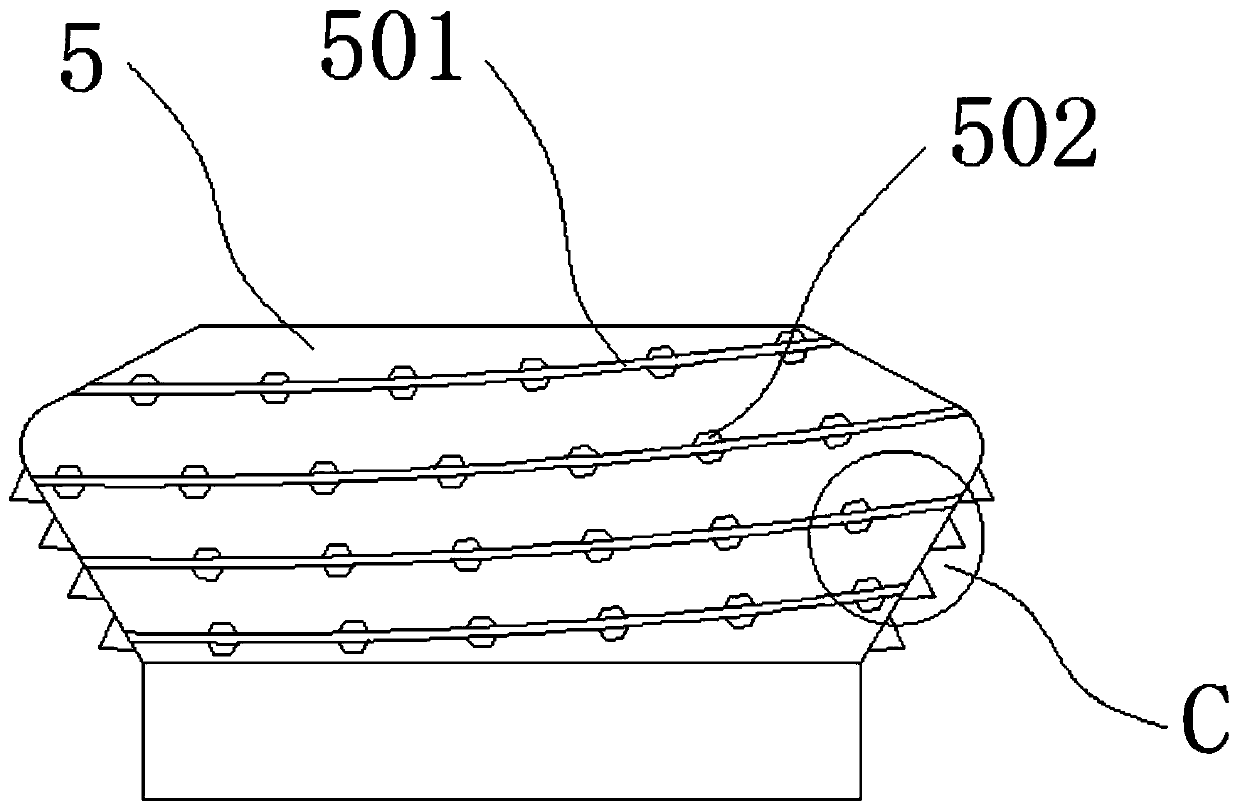 Kitchen waste treatment device good in breaking effect