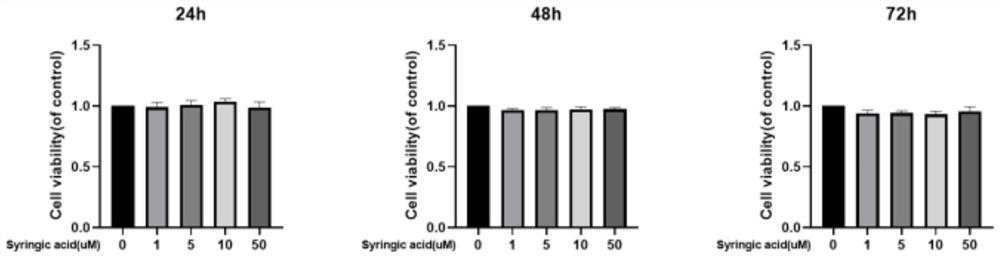 Application of syringic acid in preparation of medicine for treating osteoarthritis caused by cartilage degradation