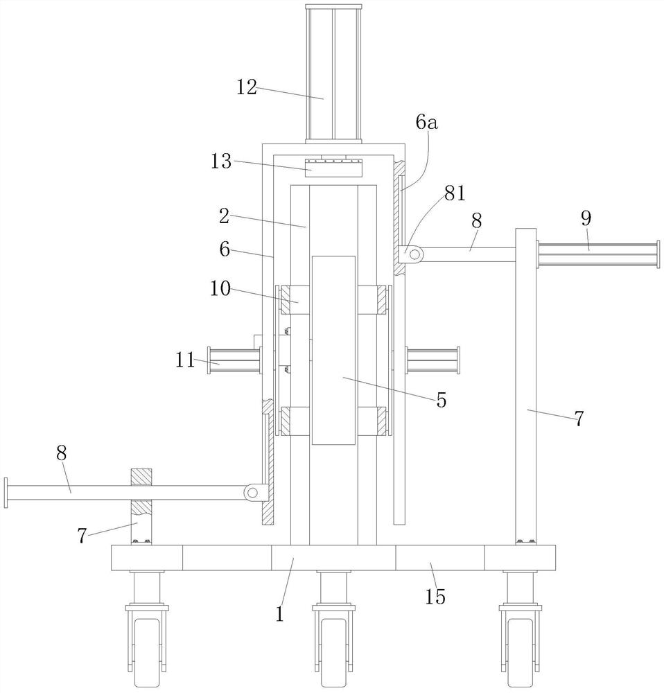 Planting frame erecting device for cucumber planting