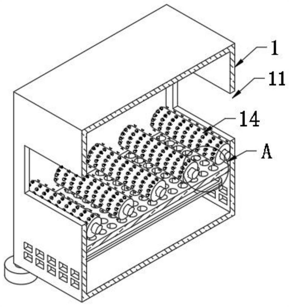 Efficient energy-saving rail type lithium battery baking oven