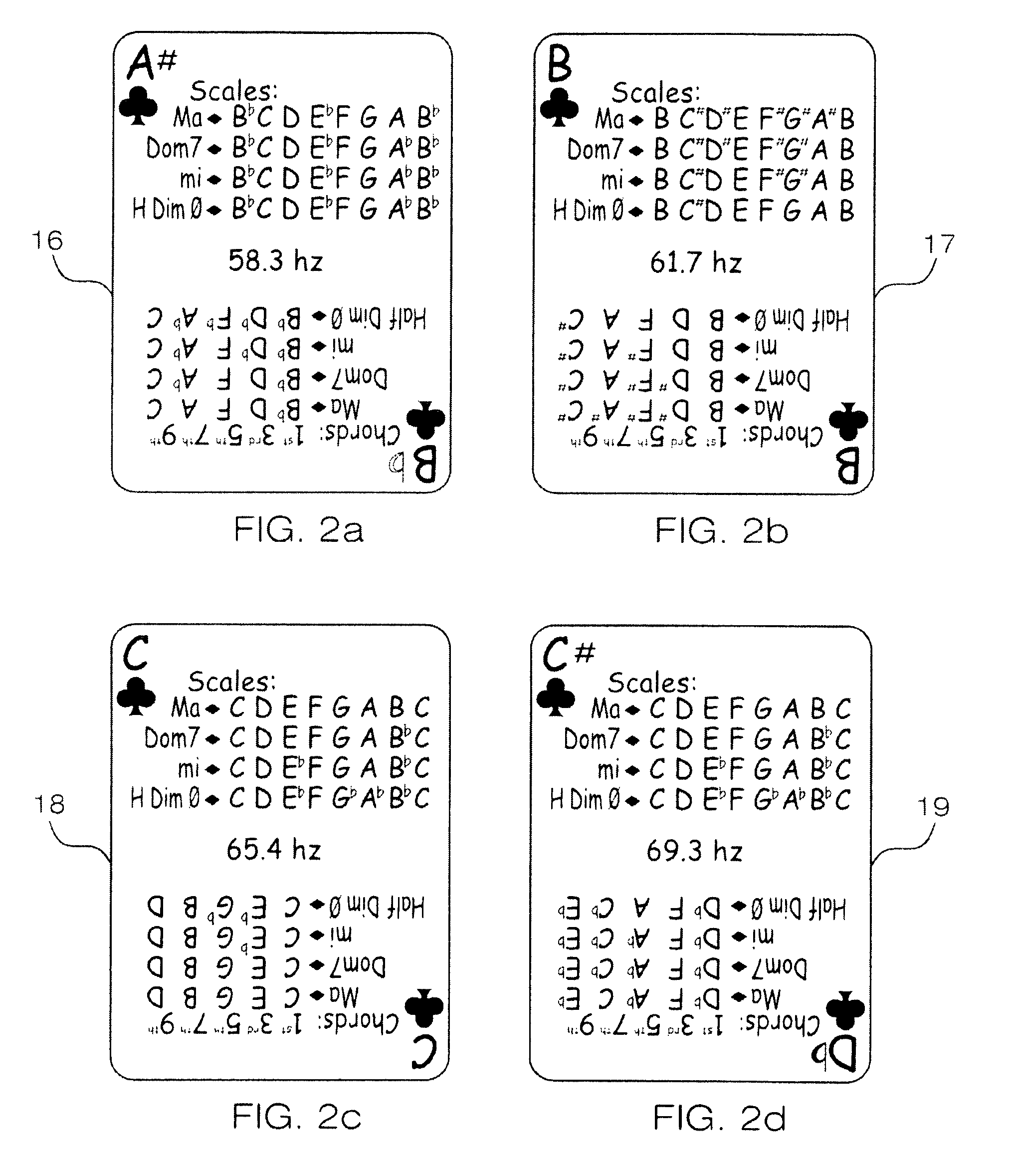 Playing cards for teaching music fundamentals