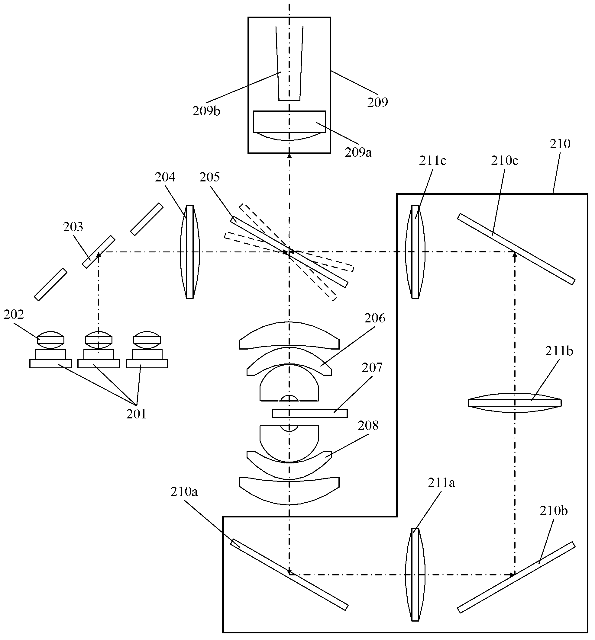 Light source device, light source generation method and laser projector with light source device