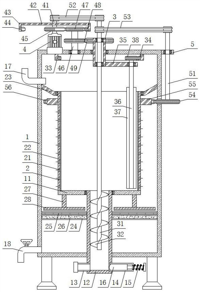 Net zero discharge treatment device for electroplating wastewater and treatment method thereof