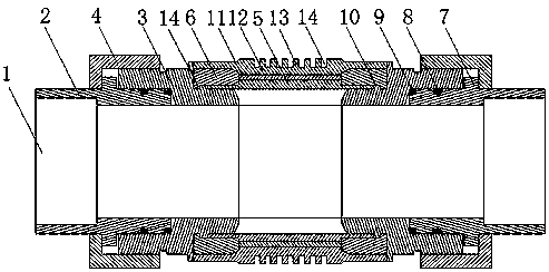 A metal insulated corrugated connecting pipe