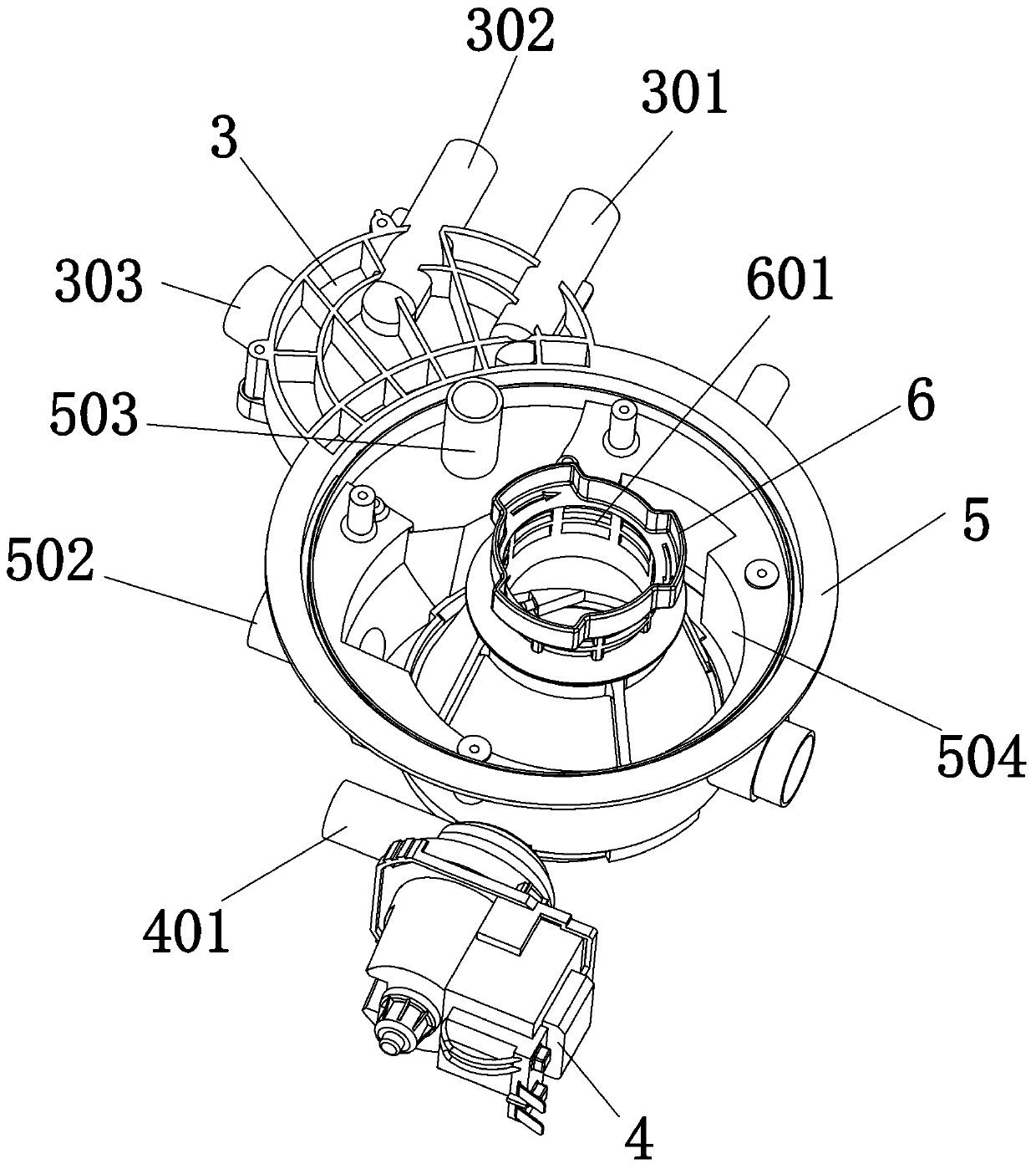 Filtering cup used for dish-washing machine and dish-washing machine provided with filtering cup