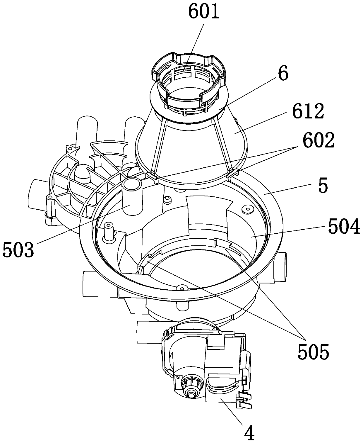 Filtering cup used for dish-washing machine and dish-washing machine provided with filtering cup