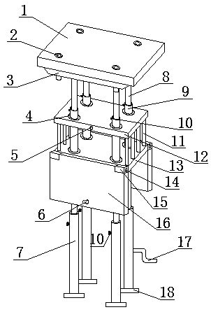 Prefabricated building combined adjustable supporting frame