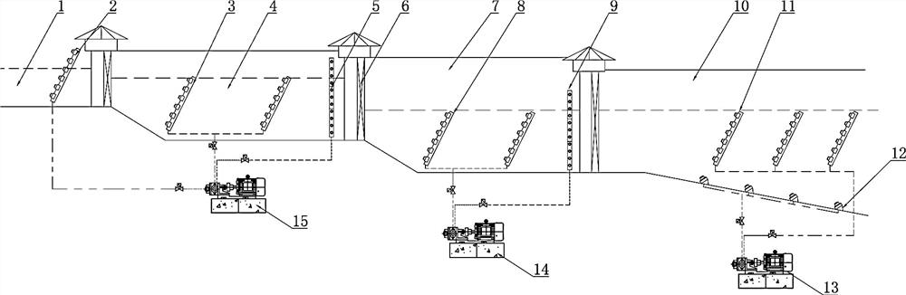 System and method for passing fish through step ship lock by utilizing bubble curtain