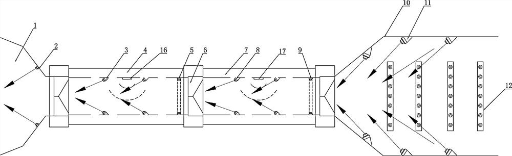 System and method for passing fish through step ship lock by utilizing bubble curtain