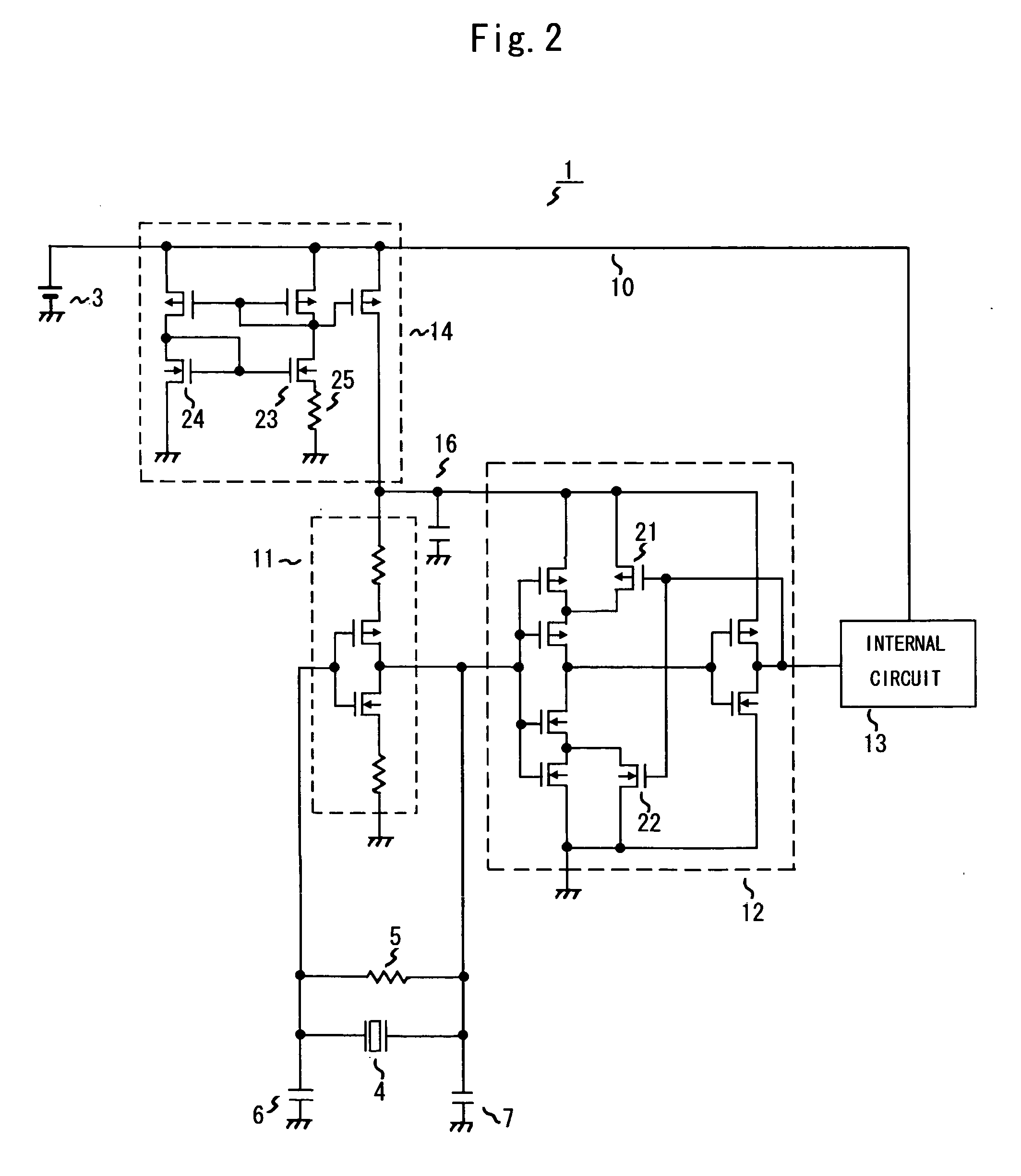 Oscillation circuit and electronic equipment comprising semiconductor integrated device with clock function including the oscillation circuit